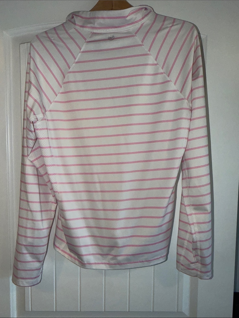 Vineyard Vines White and Light Pink Striped Half-Zip Pullover - Picture 7 of 7